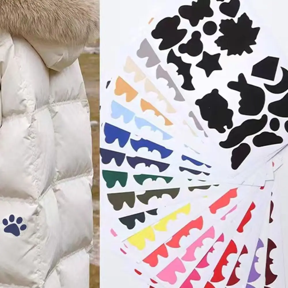 

Apparel Applique Self Adhesive Patches Badge Sticker Thermal Transfer Jacket Repair Clothing Accessories Colorful Elbow Patche