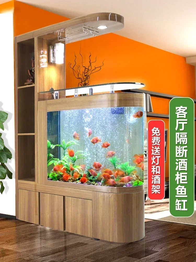 TAO Bullet Wine Cabinet Shoe Cabinet Glass Household Screen Bottom Filter Ecological Aquarium