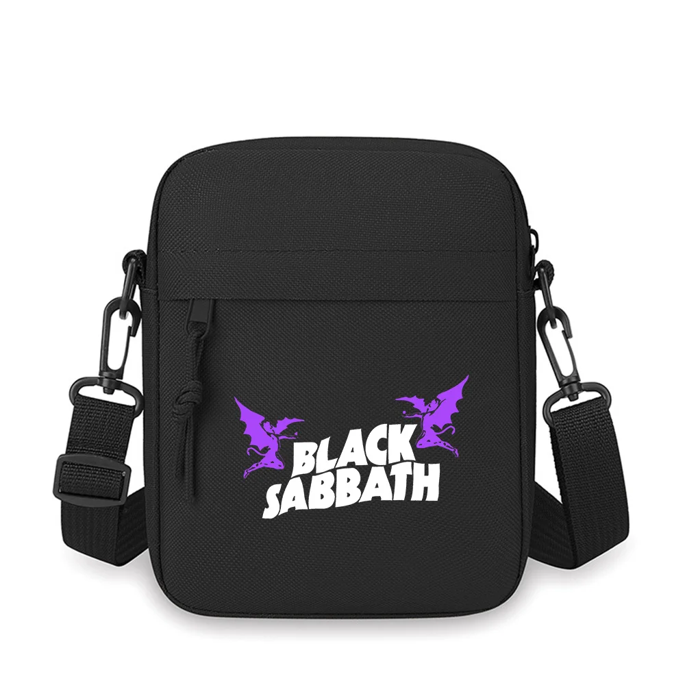 

Bat winged figure band design Men Crossbody Bag Single Shoulder Women Cartoon Anime Film Printing Design Unisex