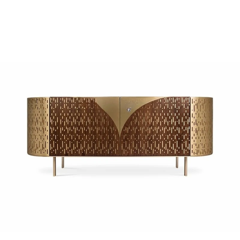 

Italian light luxury dining side cabinet, locker, high-end designer high-end entrance cabinet
