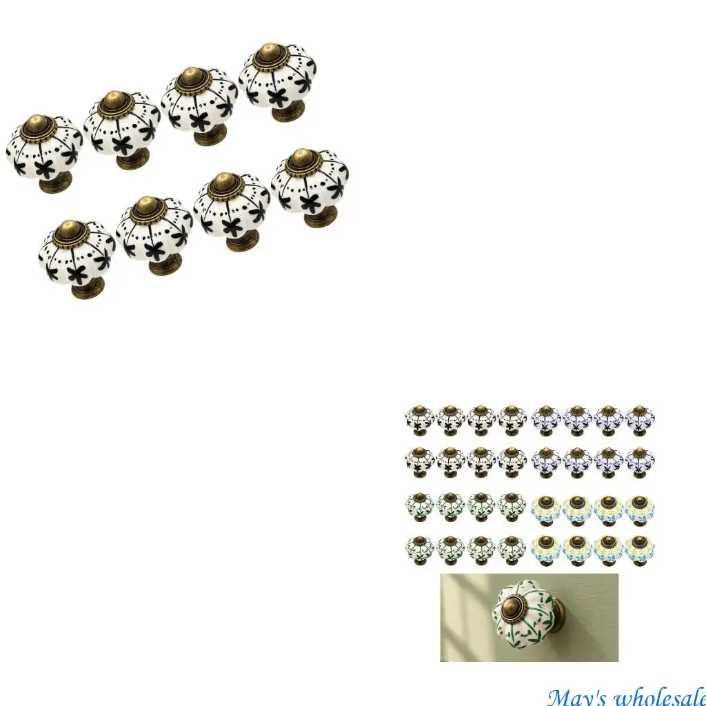 8pack Plant-Design Furniture Knobs for Several Decorative Hardware Updates 448A