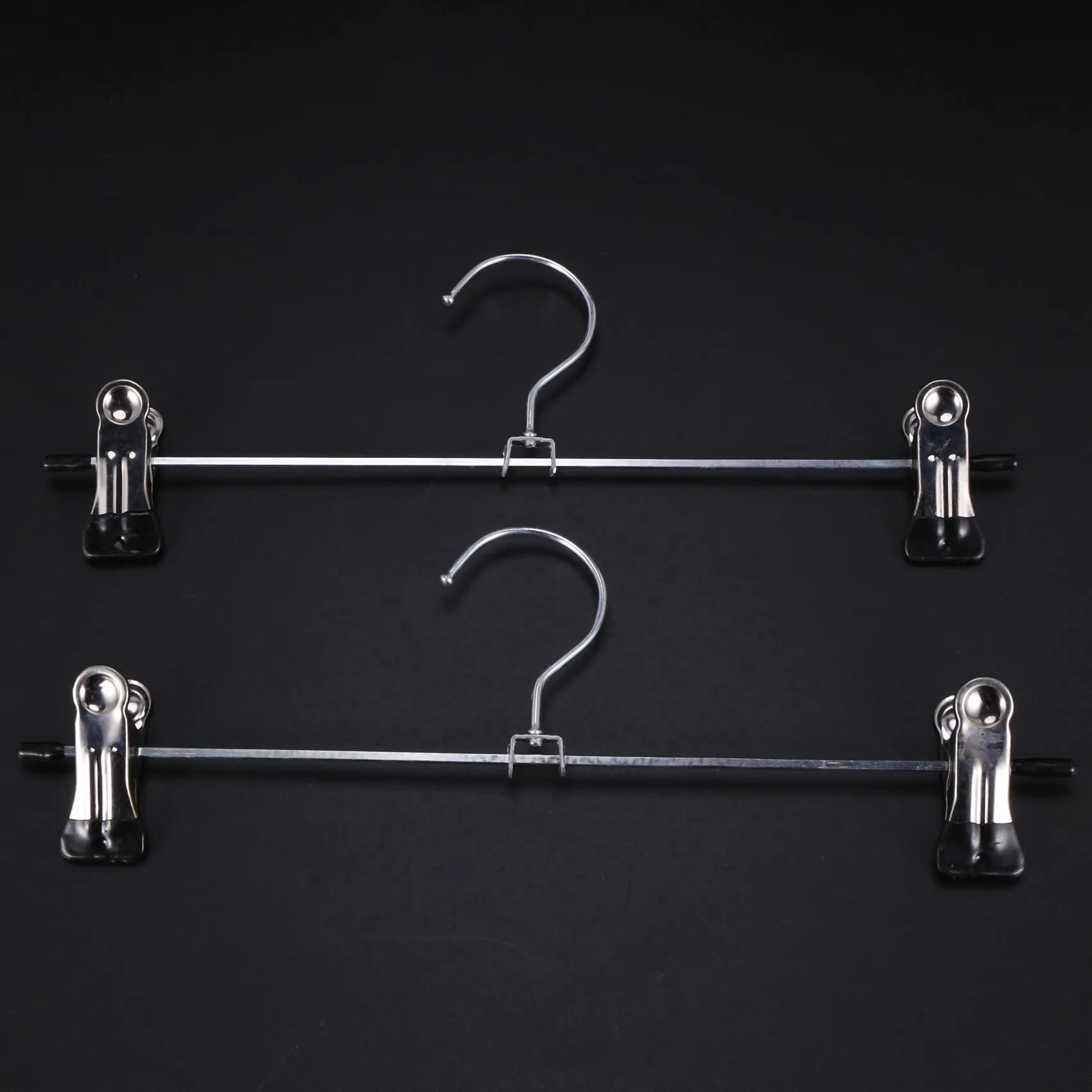 ABWR-Gantungan Celana Gantungan Rok dengan Klip 40 Pak Gantungan Klip Celana Logam untuk Menghemat Ruang, Ultra Tipis Tahan Karat