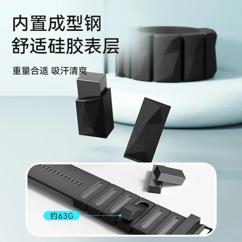 1kg Adjustable Silicone Weighted Wrist Strap Sweatproof for Yoga Sports Dance Fitness Training Weight Training Accessories