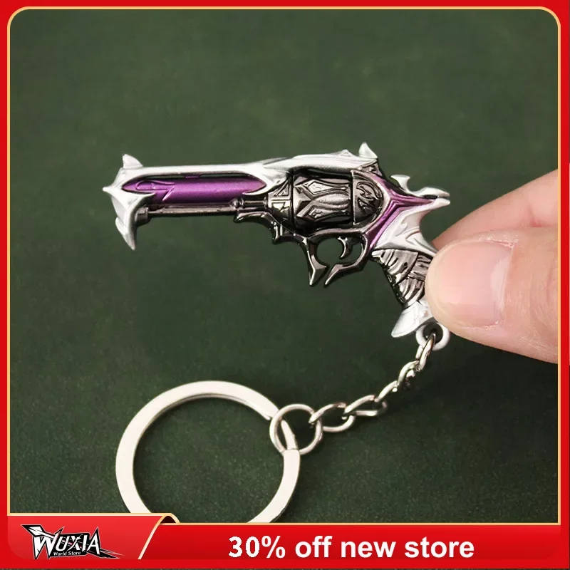 

6cm New Valorant Weapon Rifle Vandal Prime Reaver 2.0 Karambit Knife Metal Game Peripheral Samurai Sword Model Keychain Gift Toy