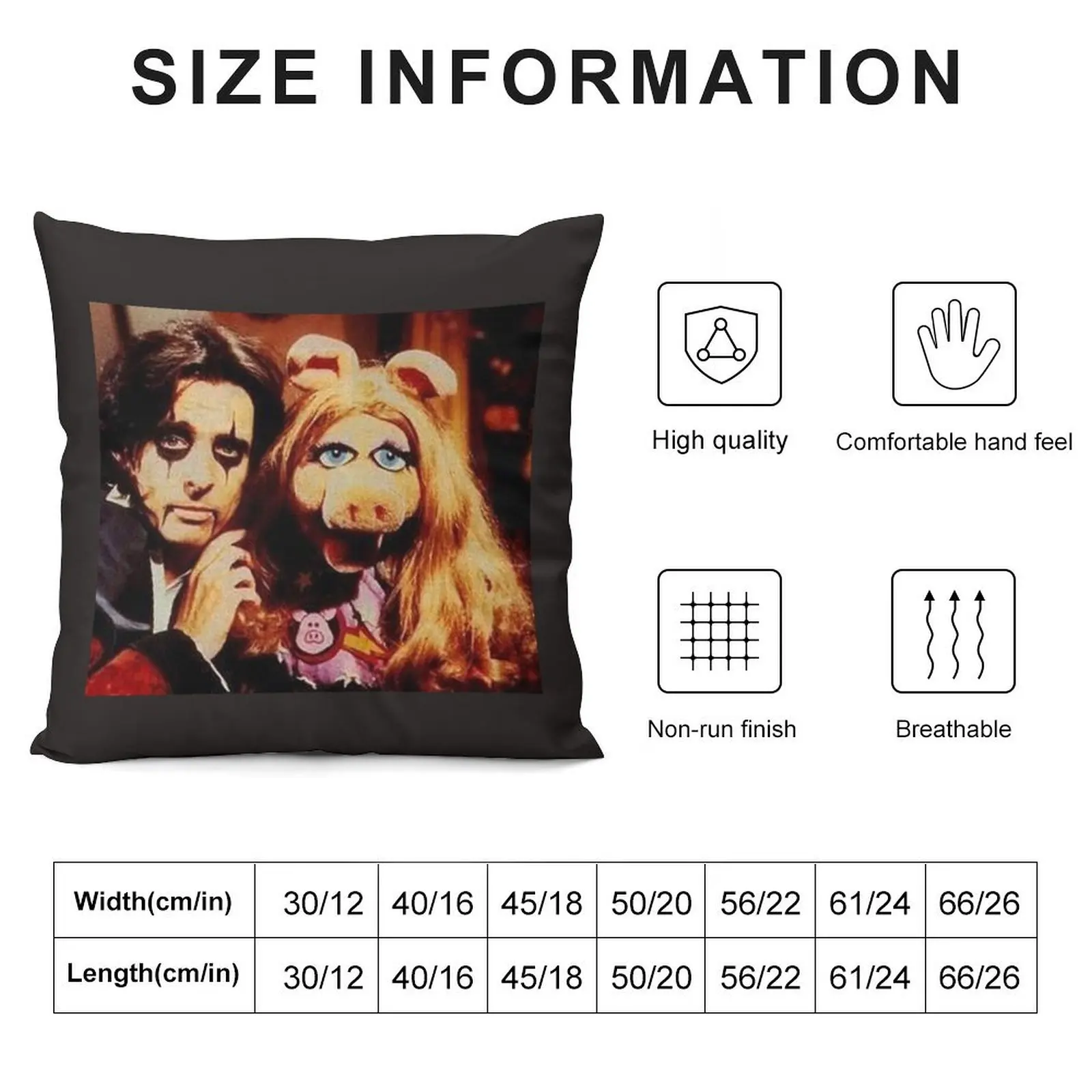 Alice Cooper & Miss PPiggy Throw Pillow Pillowcase pillows decor home Decorative Cushions For Luxury Sofa pillow