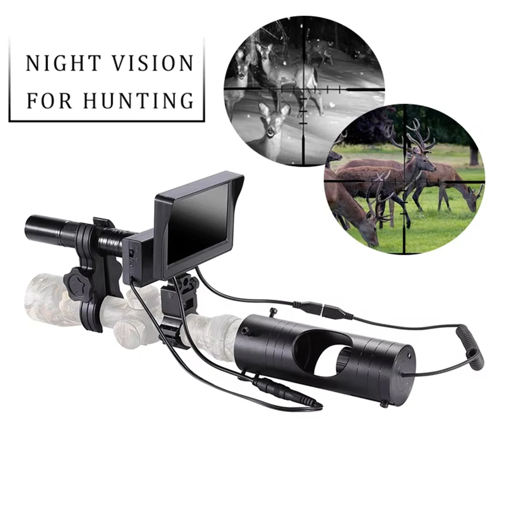 

850nm Infrared 4.3 Inch Screen Display Night Vision Day Night Switch 3MP Camera for Optics Monocular Hunting Observation