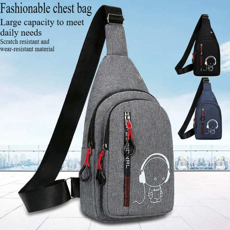 

Детская нагрудная сумка с ночником, модная сумка через плечо, многослойная маленькая сумка через плечо, повседневный небольшой рюкзак для улицы