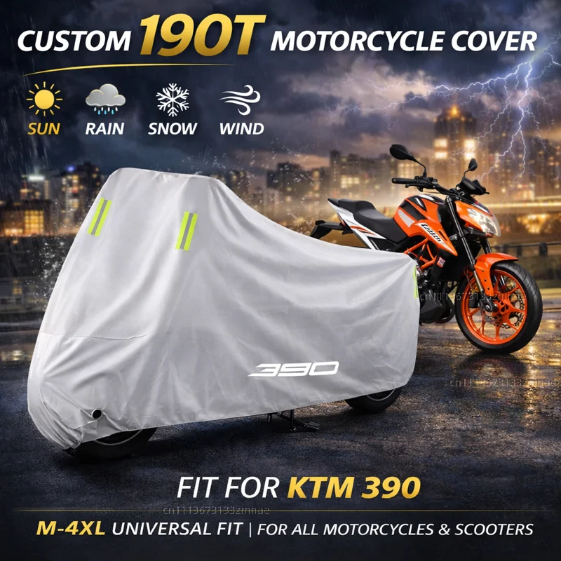 For KTM 390 ADVENTURE 390 ADV 2020-2026 and 2024 2025 Duke 390 Duke Motorcycle Cover Waterproof UV Protective All Weather Cover