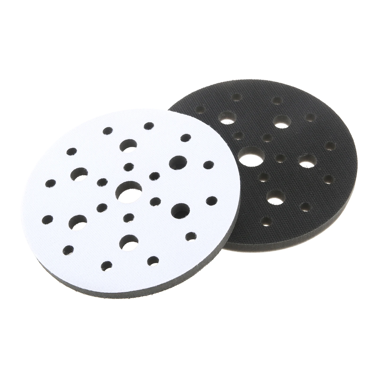 2pcs 6 Inch 25 Holes Foam Interface Pads Hook and Loop Density Sponge Cushion Buffer Backing Sanding Pads for Sander Polishing