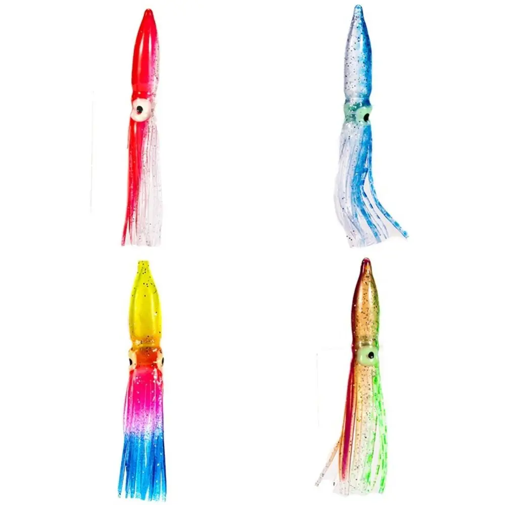 Wobblers Artificial Soft Fishing Lure 8CM PVC Squid Skirts Lure Colorful Mini Bionic Lure Bait Marlin Baits