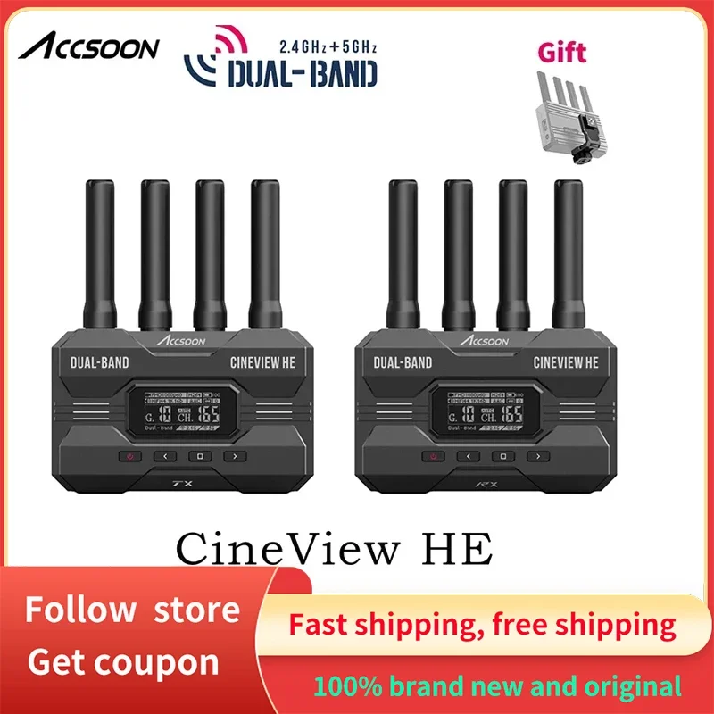 Accsoon CineView HE 2.4Ghz 5Ghz Dual Band Wireless Video Transmission Low Power Consumption and Noise Free