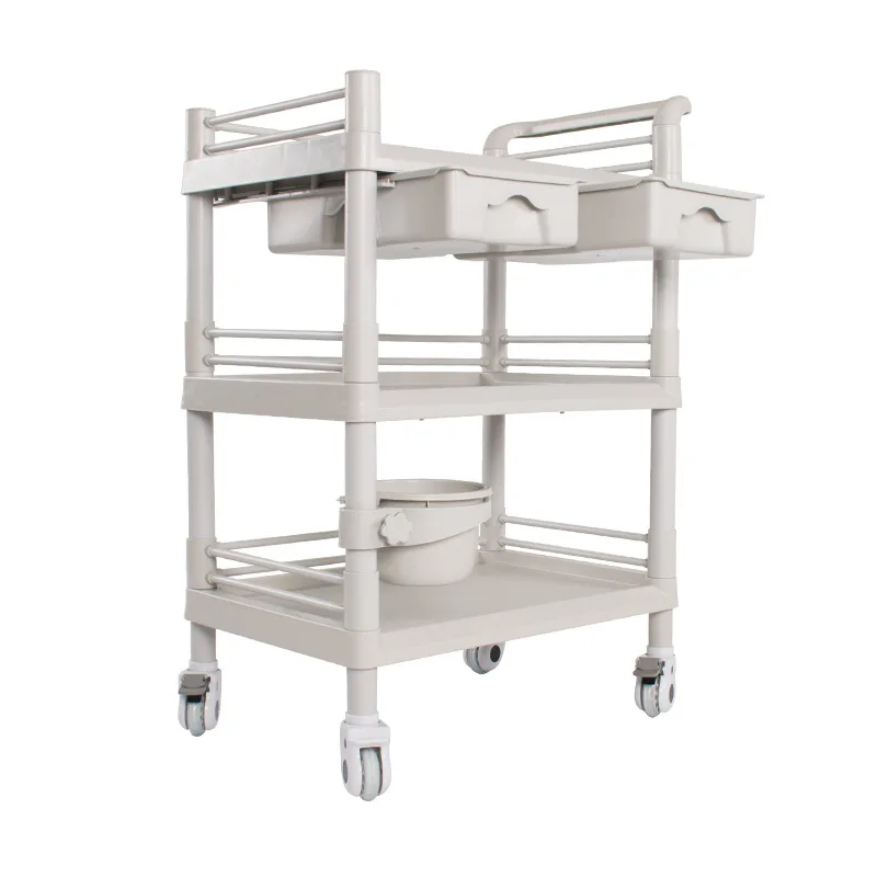 

Emergency Medical Cart Trolley Plastic Hospital Clinic Beauty Salon - Physiotherapy Equipment