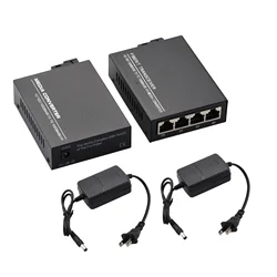 10/100/1000Mbps 1Port and 4Ports Ethernet to Fiber Optic Media Converter Single Mode 4 RJ45 and 1 SC fiber Port
