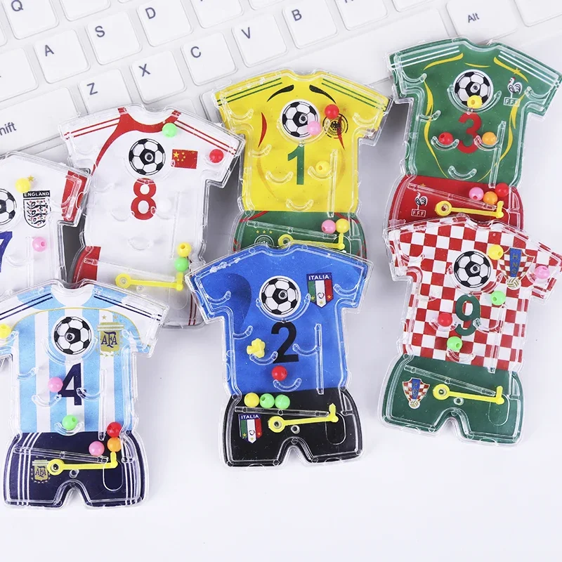 24 Pcs Football Themed Pinball Maze Fingertip Toys Soccer Team Game Maze Kids Birthday Party Favors Goodies Fillers Pinata Gifts