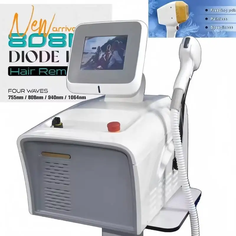 

Большая мощность 4000 Вт Лазерная эпиляция Диодное косметическое оборудование 755 1064 808 Диодный лазерный аппарат для удаления волос 808 нм Лазерная эпиляция