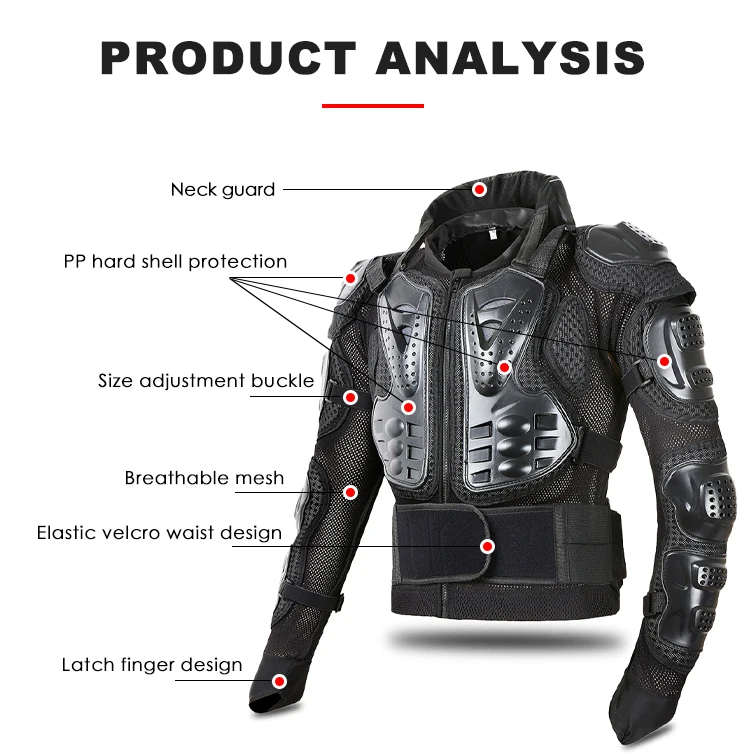 VEMAR-Chaqueta de motocicleta de cuerpo completo para hombre, Protector de pecho y espalda, armadura corporal de Moto, chaqueta de carreras de