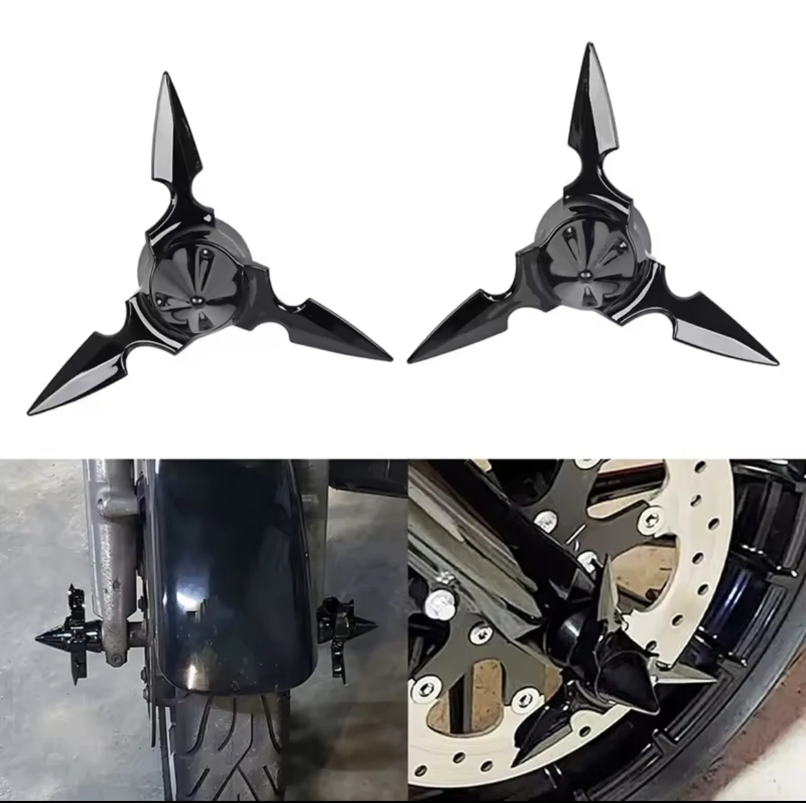 

Motorcycle Chrome Black Skull Spun Blade Axle Caps Cover Front Axle Nut Covers For Harley Sportster Dyna Softail V-Rod Custom