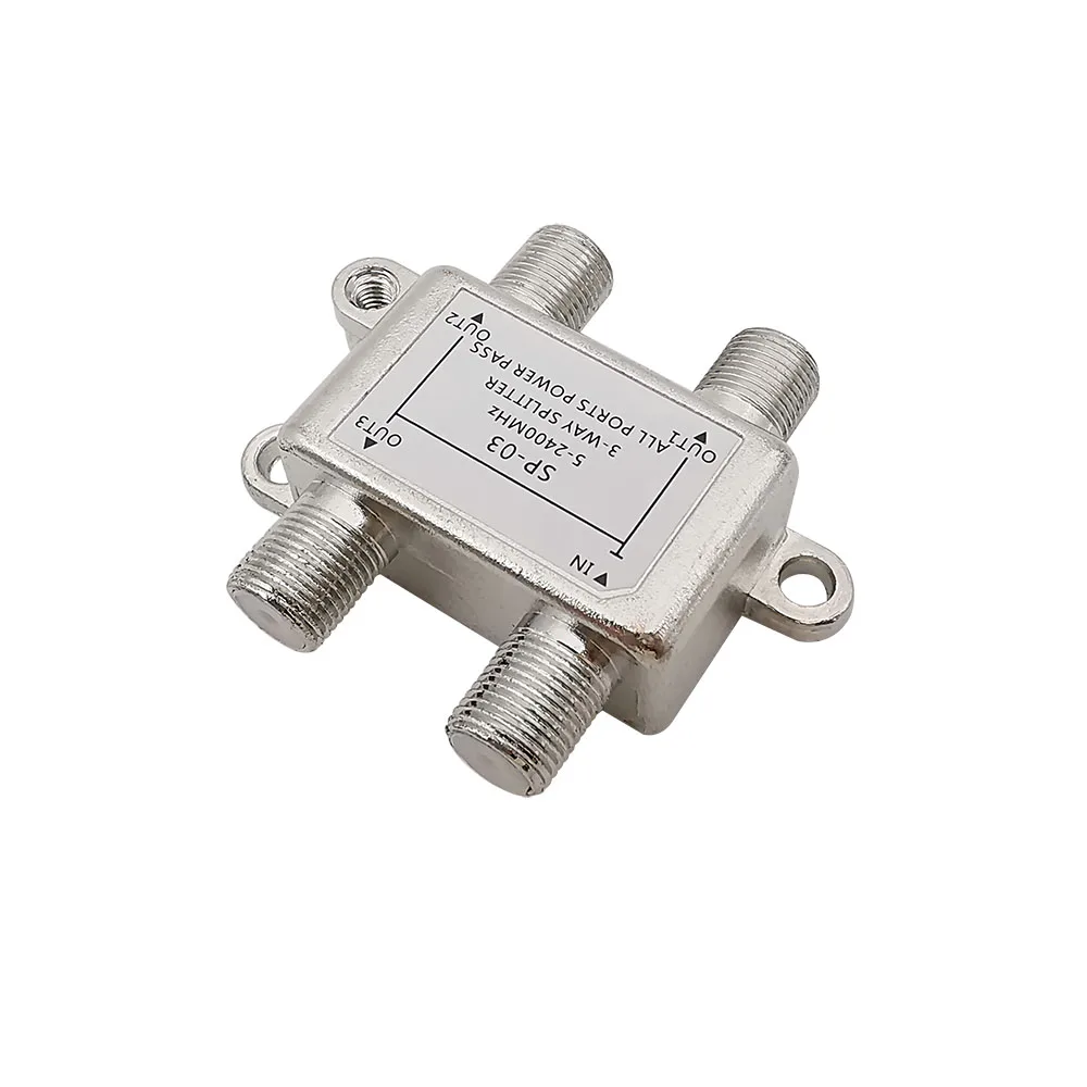 2/3/4 Way Channel TV Satellite Splitter 5-2400MHz F Type Female Jack Satellites Antenna Cable TV Splitter Distributor