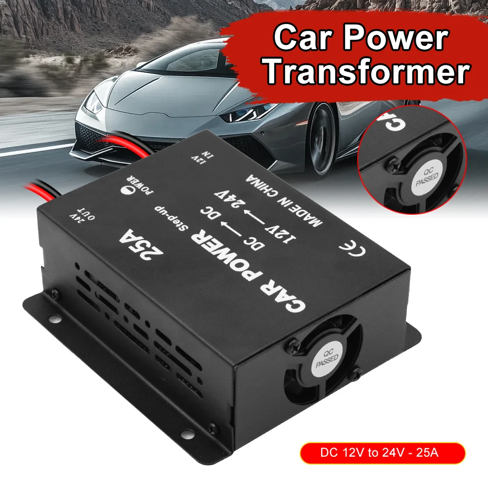 Car Power Converter Transformer Adapter Voltage Booster Power Step-up DC 12V to 24V For RV Truck Trailer Van Auto Accessories