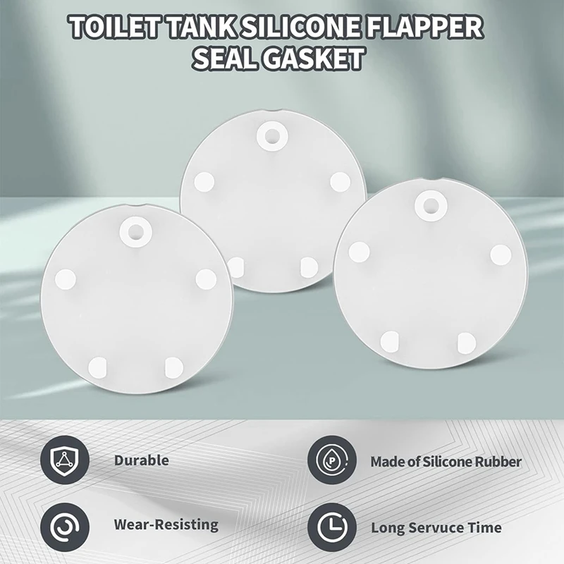 5Pack Toilet Tank Silicone Flapper Seal Gasket 3Inch Accessories For 7381424-100.0070A