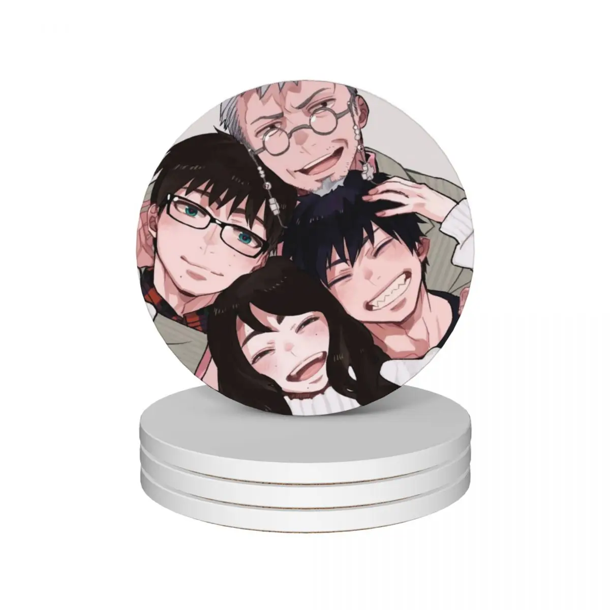 

ao no exorcist Ceramic Coasters (Set of 4) plate cute kitchen flower Coasters