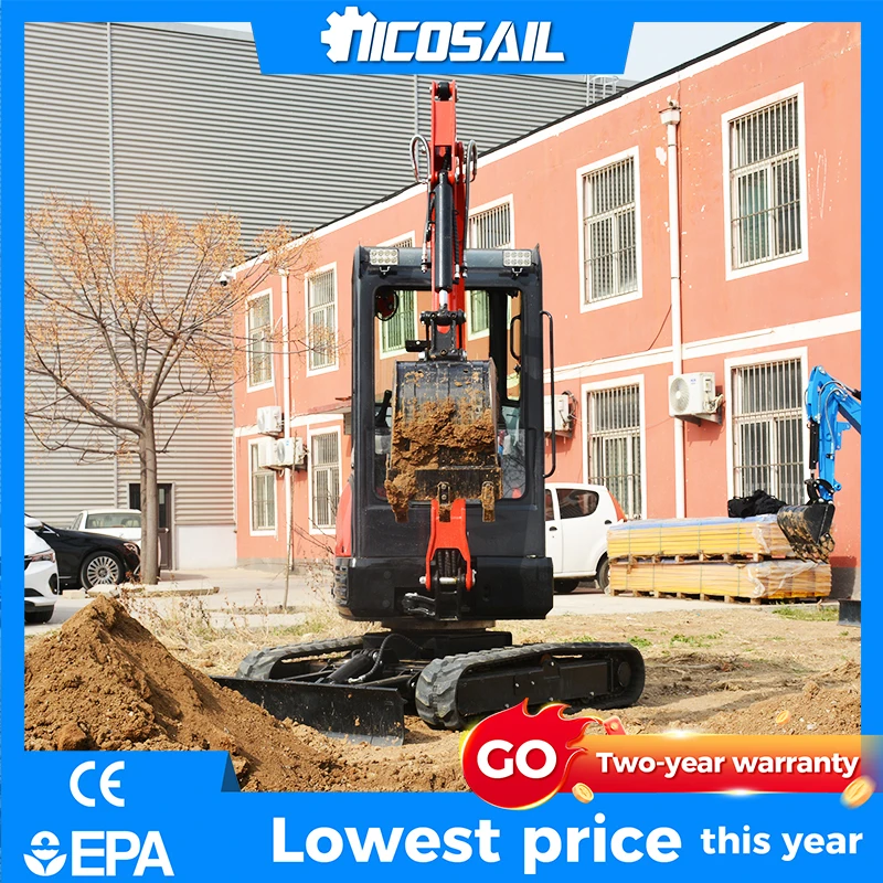 NICOSAIL OKW25U Small Excavator 2100kg 280*1440mm Dozer Blade Multi-Functional Excavator - Customizable