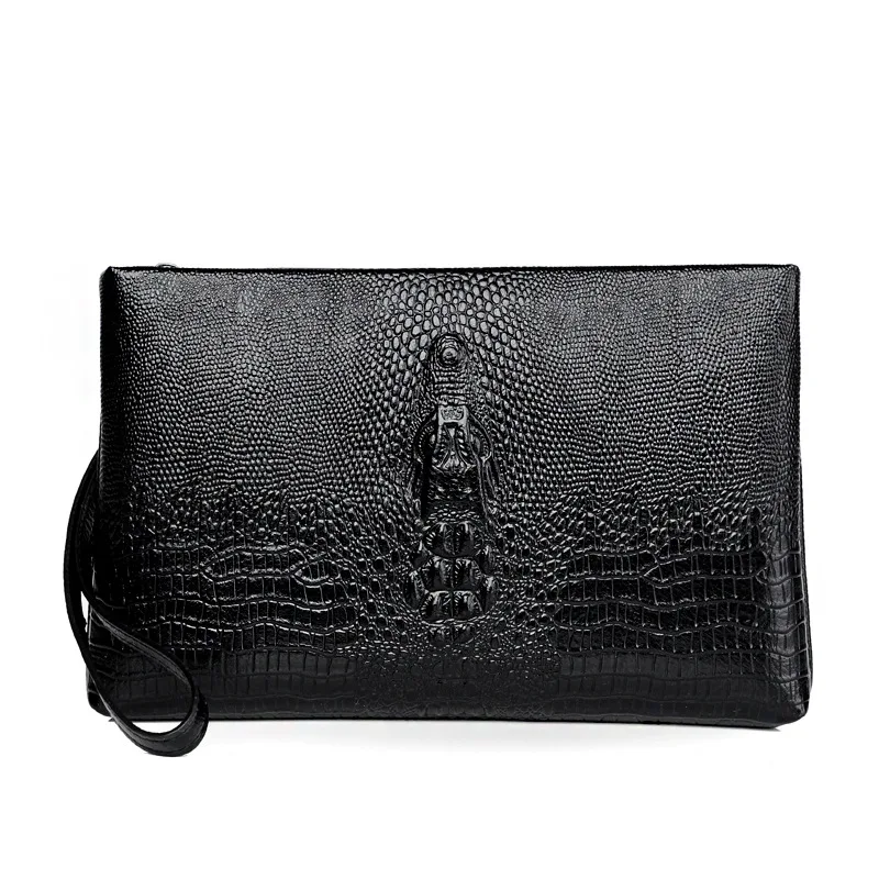 

Men's PU Leather Long Wallet Clutch Double Zipper Fashion Black/Brown Casual Business Purse Handy Money Bag
