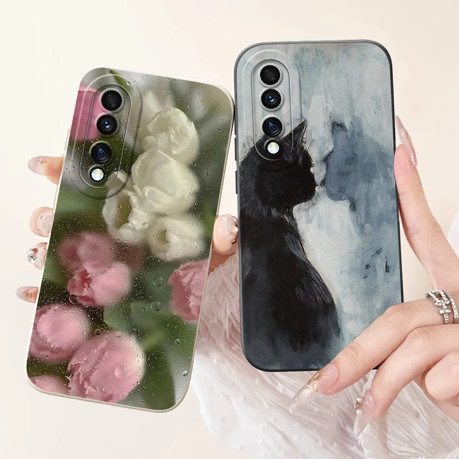 Pour Honor 70 5G étui FNE-AN00 luxe bonbons peint couverture souple Coque de téléphone pour Honor 70 Pro Plus Honor70 Pro + Coque arrière