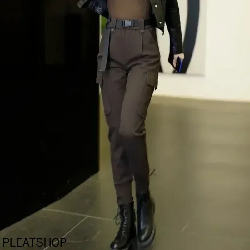 طويل قلم رصاص الحريم السراويل النسائية الكورية موضة Y2k الشارع الشهير حجم واحد G الكلاسيكية الجمالية عادية عالية الجودة السراويل النسائية