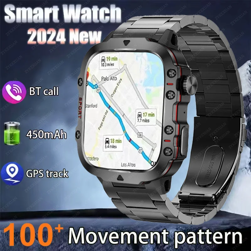 

For Huawei Xiaomi 1.96 Inch Screen Smart Watch Mens Bluetooth Call 420 MAh Sport Waterproof Heartrate Blood Oxygen SmartWatch