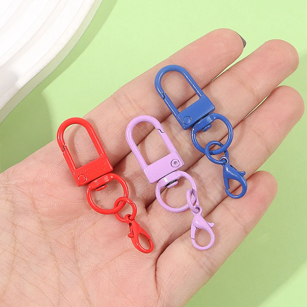 4/14/28/50/150/300 قطعة سلاسل المفاتيح متعددة الألوان ، مفتاح DIY ، إكسسوارات صنع القلادة ، عيد الميلاد ، عيد الحب ، هدايا عيد الشكر