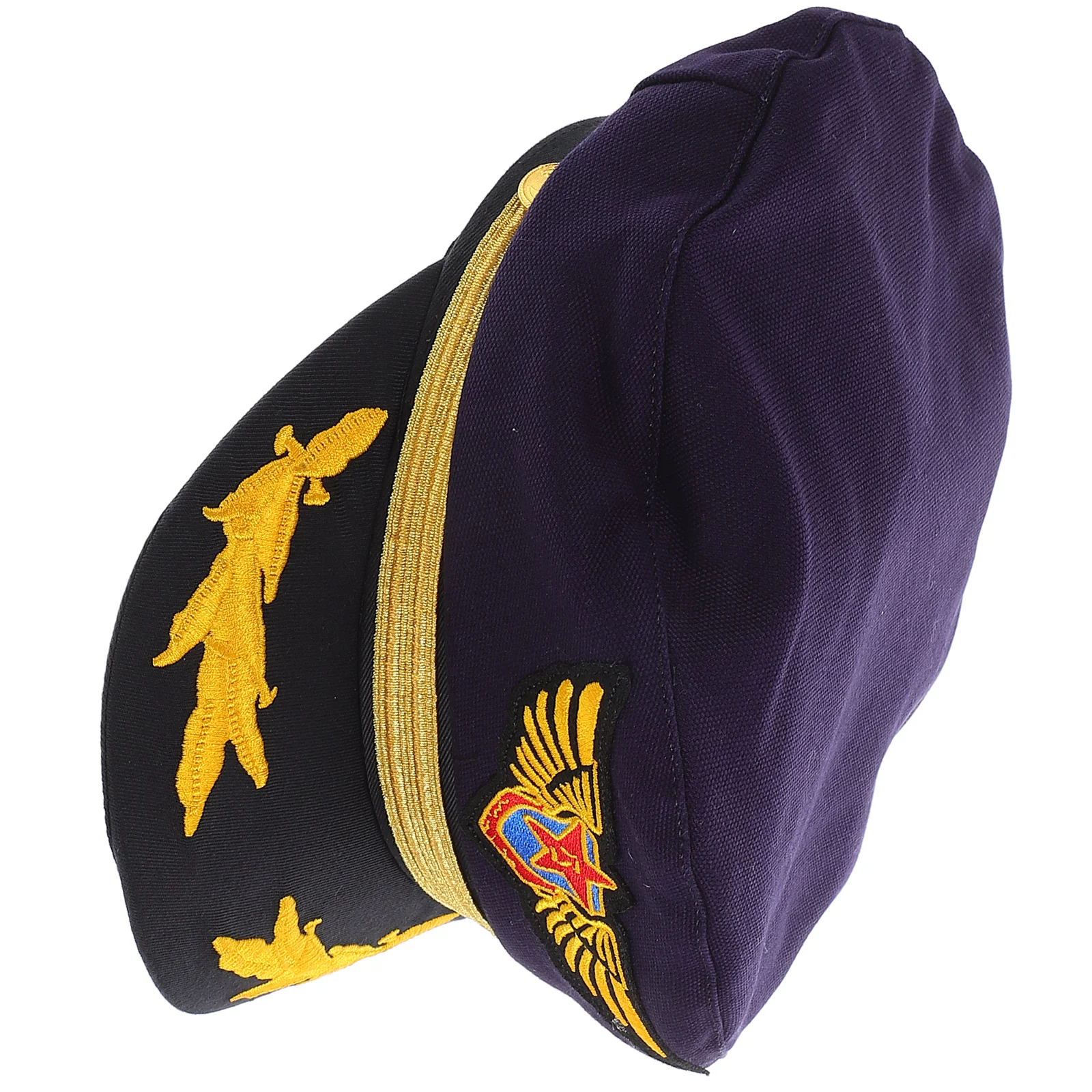

Pilot Hat Sailor White Cotton Kids Boating Adjustable Buckle Face Shape Halloween Party Hats Captain Cosplay Stage Performance