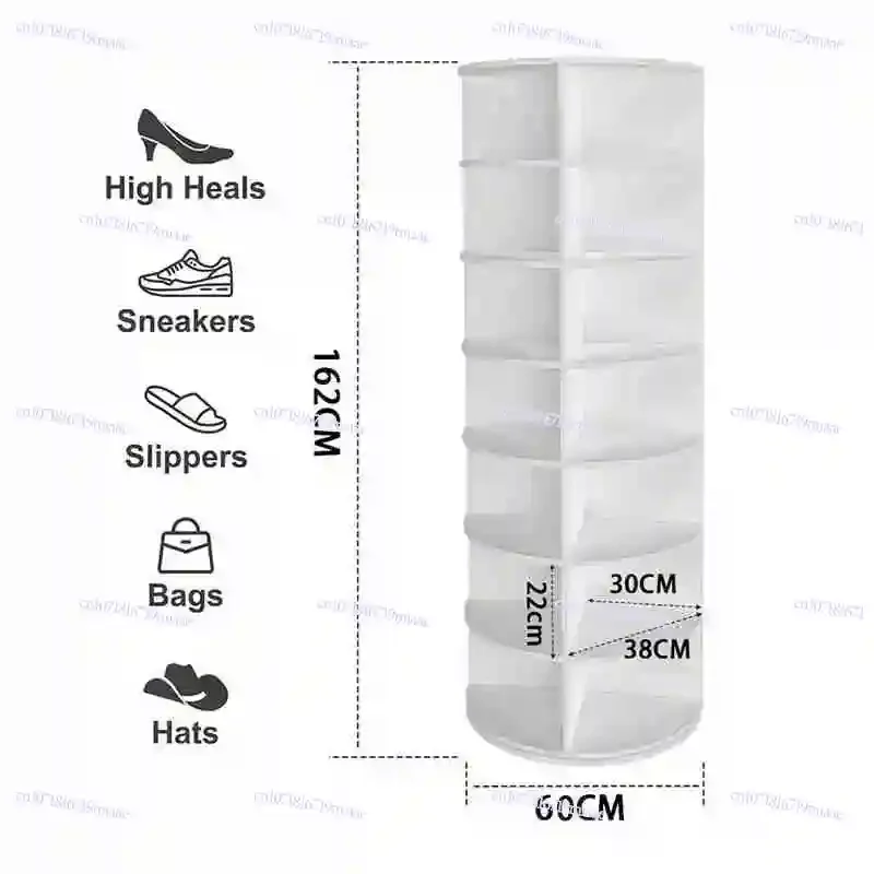 

Popular rotating shoe rack shoe cabinet multi-layer floor simple bag display rack 360 degrees