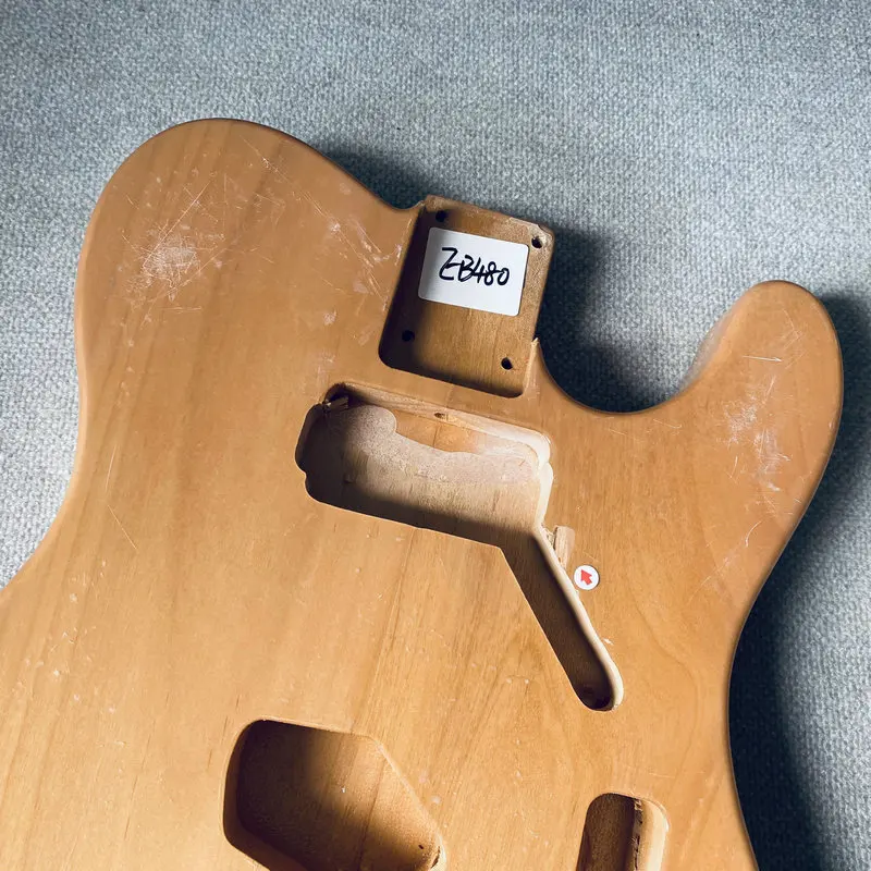 EB480 TL Guitar Body Natural Solid ASH Wood Unfinished Custom Bridges Standard Tele Electric Guitar for Replace and DIY