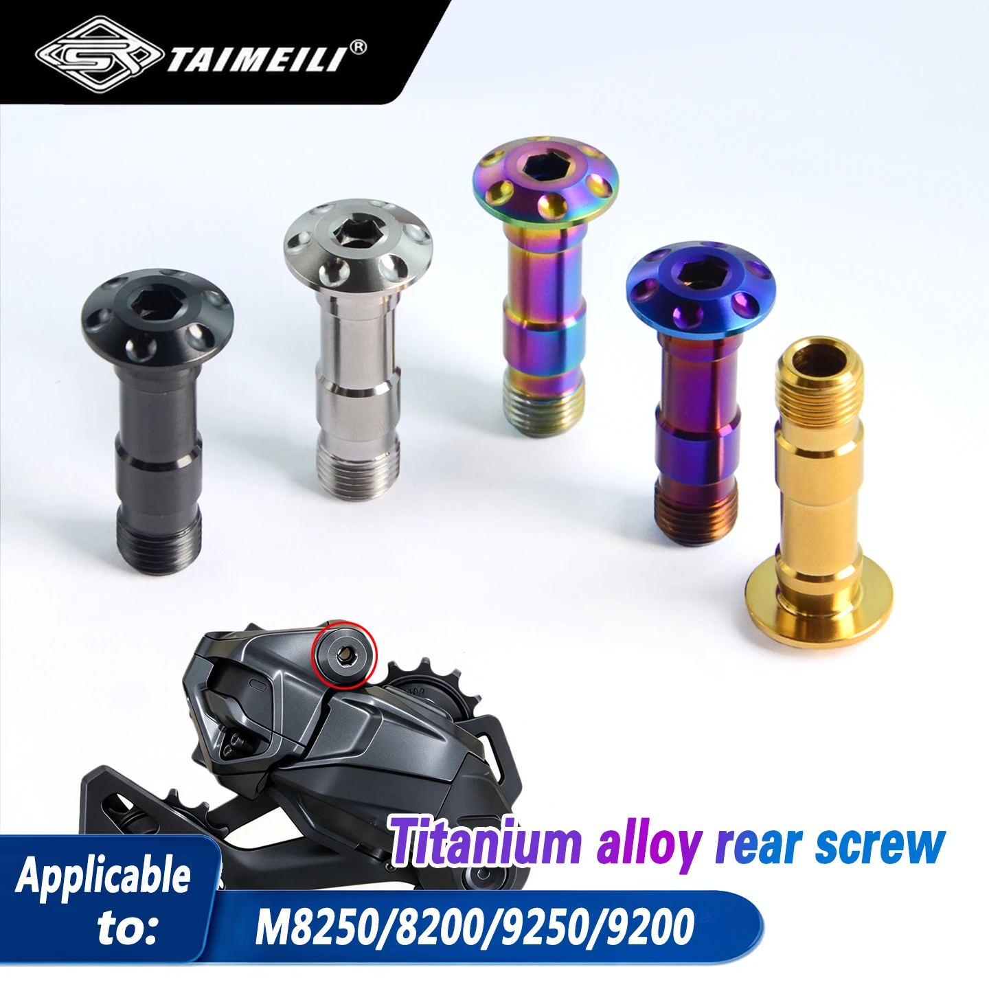 TAMEILI  titanium alloy Rear Derailleur Screws, suitable for Shimano M8250 bicycle repair GR5 TC4