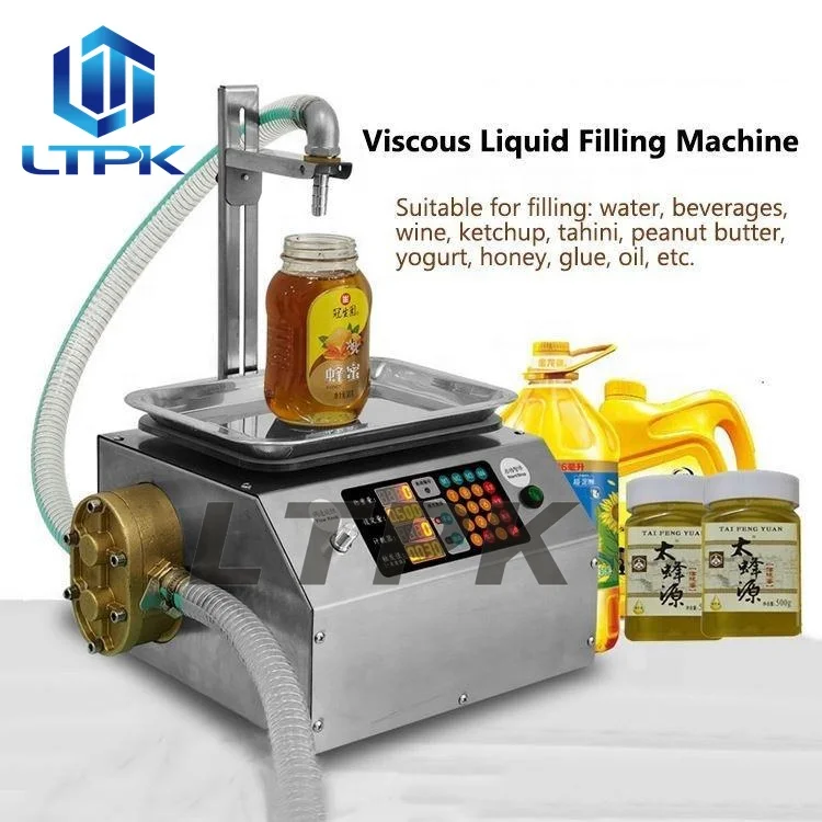 

LT-L15 High Viscosity Liquid Weighing Filling Machine Honey Paste Cream Ketchup Edible Oil Sauce Filling Machine With Weighing