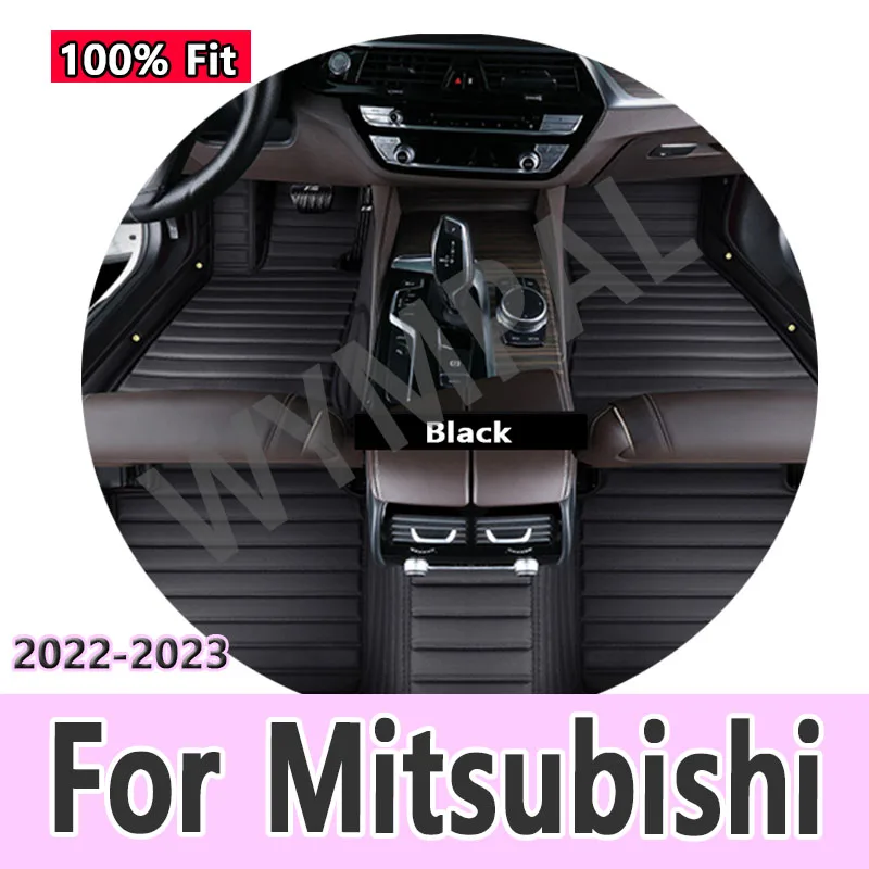 

Роскошные гибридные автомобильные коврики для Mitsubishi Outlander PHEV GN 2022 ~ 2023 5-местные кожаные коврики автомобильные коврики Tapis De аксессуары
