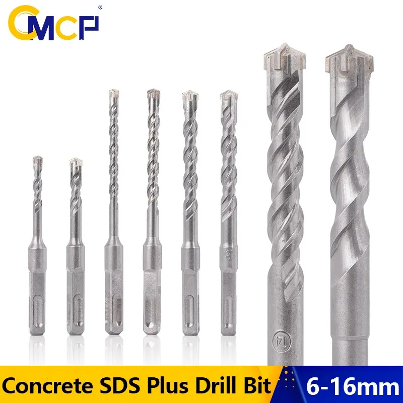 CMCP Concrete SDS Plus Drill Bit Cross Tip Round/Square Handle Hole Cutter For Electric Hammer Drill For Brick Walls Block Drill