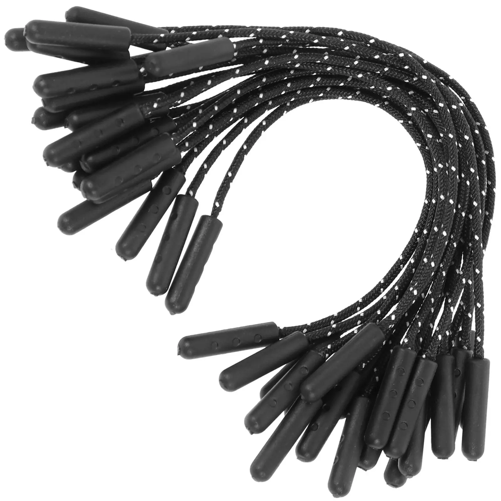 20Pcs Zipper Pull Replacement Kit Premium Metal Rope Pull Tabs for Jackets Backpacks Luggage Coats Bags Dress Zipper Helper