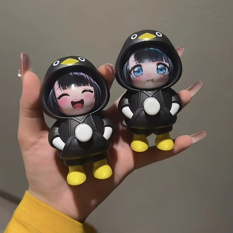 1-5Pcs Cute Gugu Gaga Keychain Funny Face Changing Penguin Goo Goo