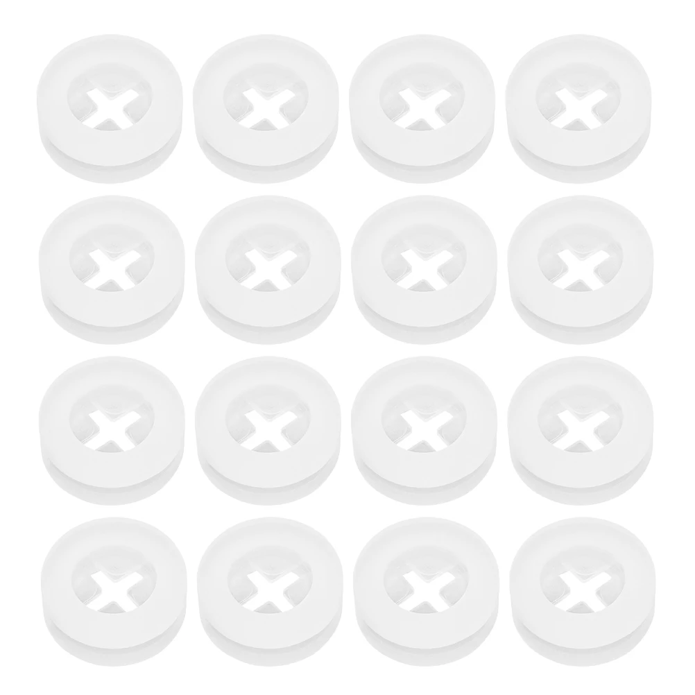 

24pcs Straw Stopper Silicone Cover Holes Grommets Mason Jar Lid White Wood Cap Dustproof Travel Straw Plugs Kitchen Bar