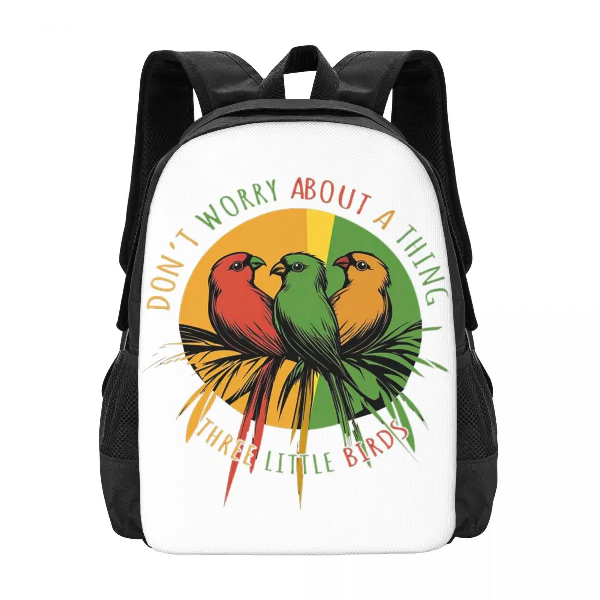 

Kawaii Three Little Birds Reggae Backpack Hot Sale Daypack Large Capacity Kids BookBag School Bag Shoulder Bags for Men Women