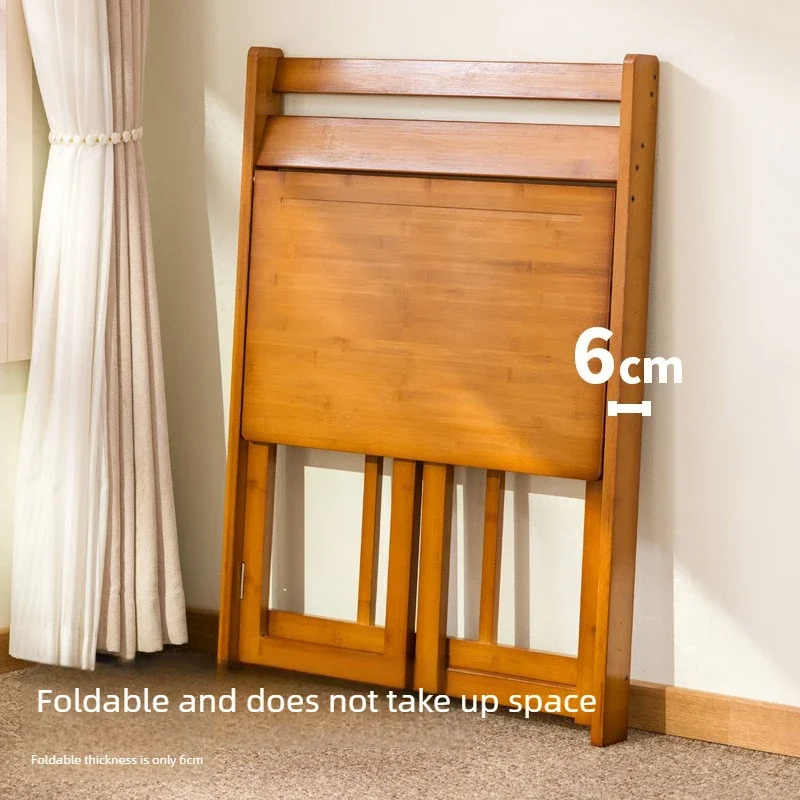 Natural bamboo folding office desk, bedroom study desk, home computer desk, folding office desk, student dormitory desk