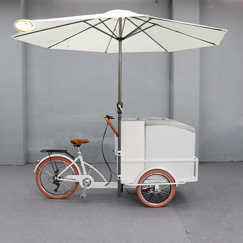 

Transparent glass cabinet 129L freezer truck Commercial ice cream cold drink takeaway truck