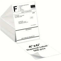 4x6 Inch Direct Thermal Labels 500 Labels Per stacked -Strong Adhesive, Labels Resistant to Water & Grease For shipping label