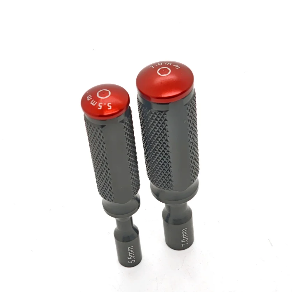 HUDY Hexagonal Head Nut Drivers 5.5mm 7.0mm Hex Screwdriver Repair Tool Kit for RC Quadcopter Helicopter Car Racing Drone Boat