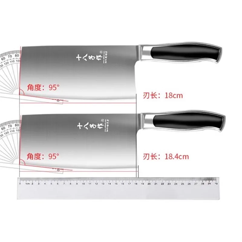 SHIBAZI Sharp มีดครัวสแตนเลส Chef เนื้อ Chopper มีดไม้ Handle Chop กระดูกมีดครัวเครื่องมือทําอาหาร 2 สไตล์