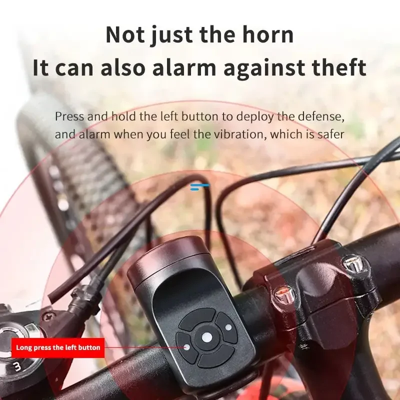 Bicycle Bell Rechargeable Bike Motorcycle Electric Anti-theft Alarm Horn Loud Alarm Ring Bell Road Cycling Accessories image 6