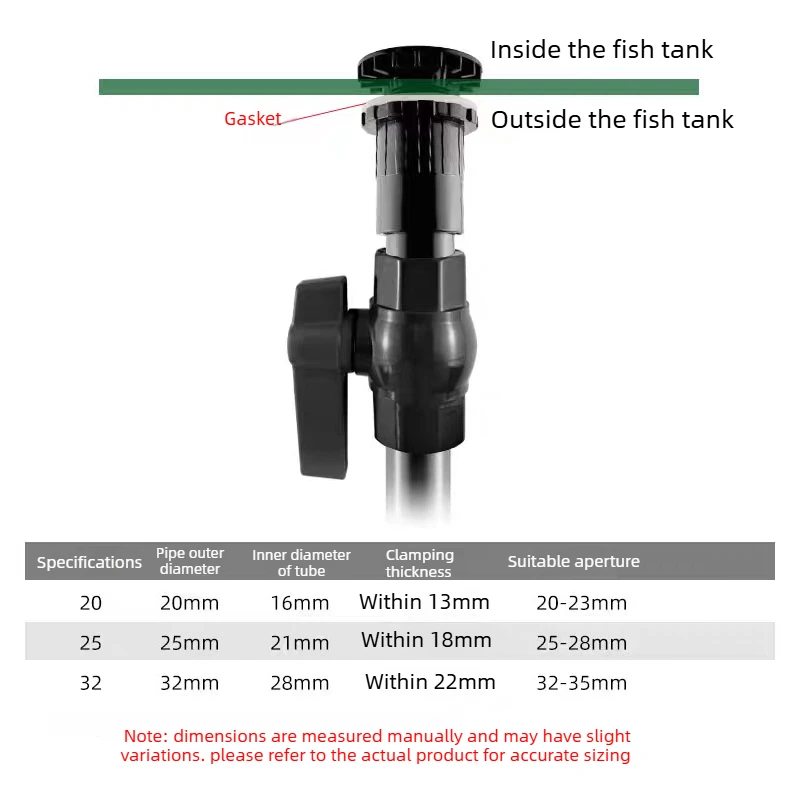 DIY Black Aquarium Drainage Tube Kit Fish Pond Seafood Tank Bucket Pool Water Drain Outlet Pipe Faucet Switch Valve Accessries