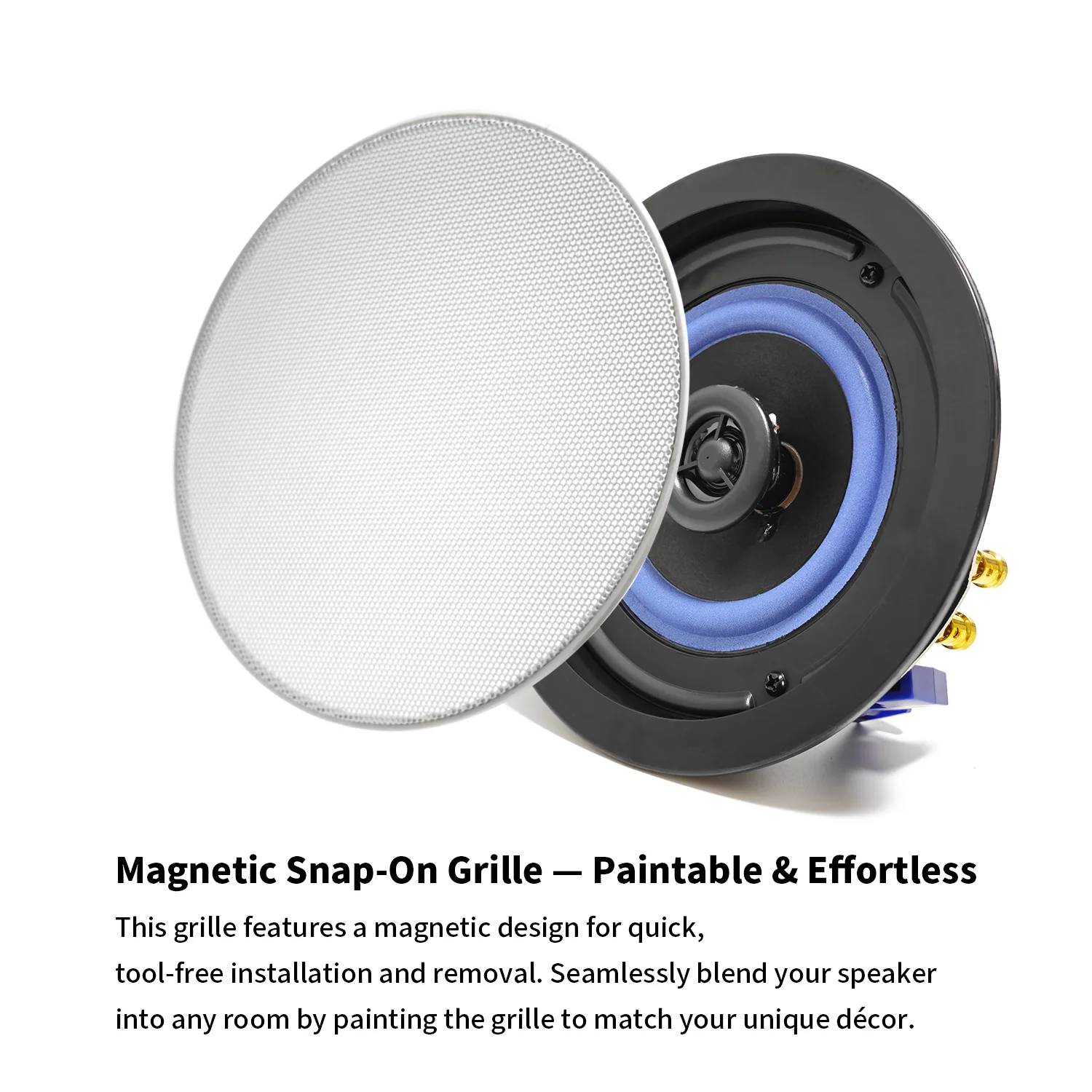 2 قطعة 4 ''مكبرات صوت سقف بلوتوث 160 واط 2-Way فلوش جبل نظام مكبرات الصوت مع جهاز استقبال مكبر للصوت الصغير لمكتب المسرح المنزلي #4
